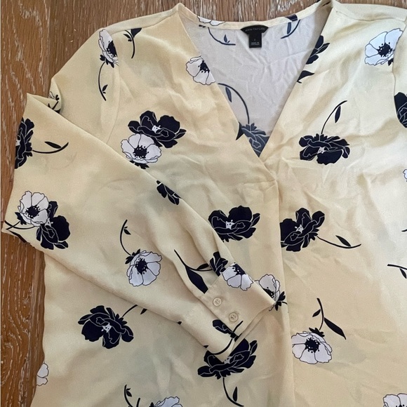 Ann Taylor Tops - Long-sleeve Floral Blouse